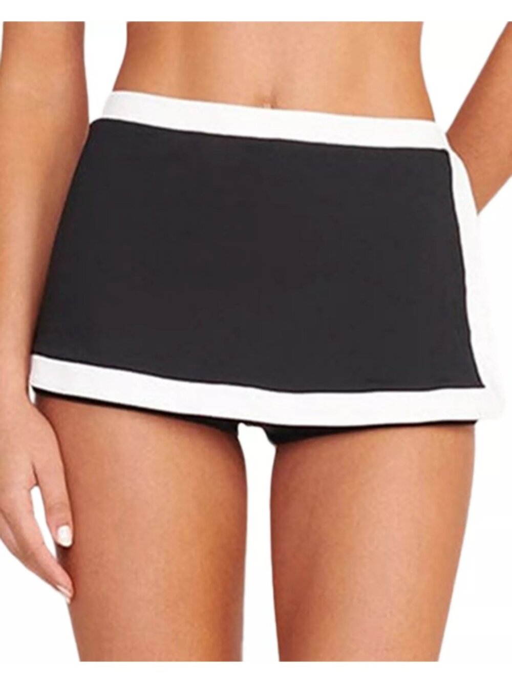 NWT Staud Nell Swim Skirt Black/White Size Large (1) XL (2)